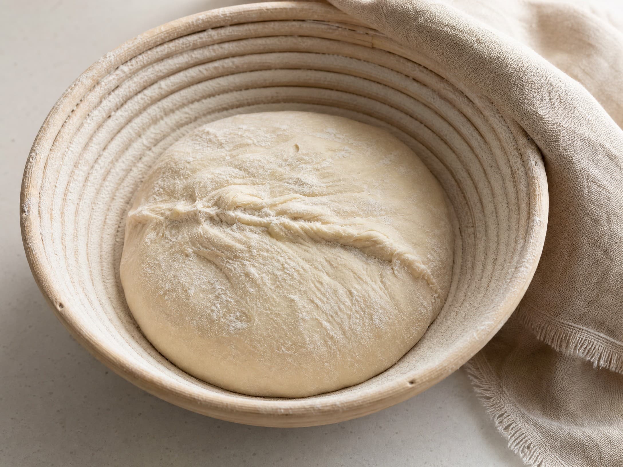 Baking Bread Proofing: Times, Signs, and Temperature guide illustrated on a warm cream background