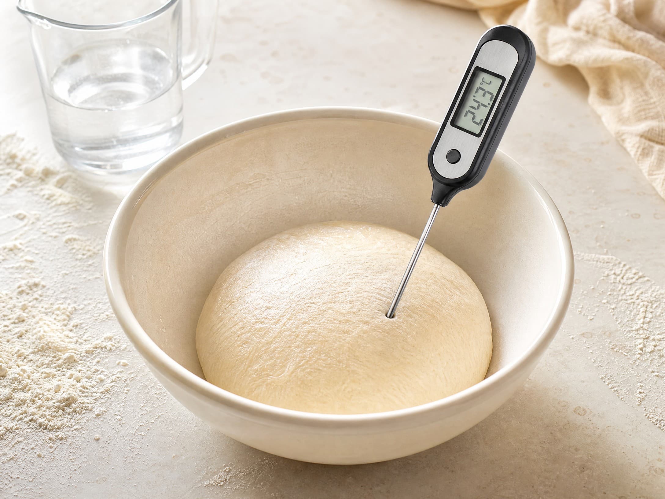 Dough Temperature: Why It Matters and How to Control It guide illustrated on a warm cream background