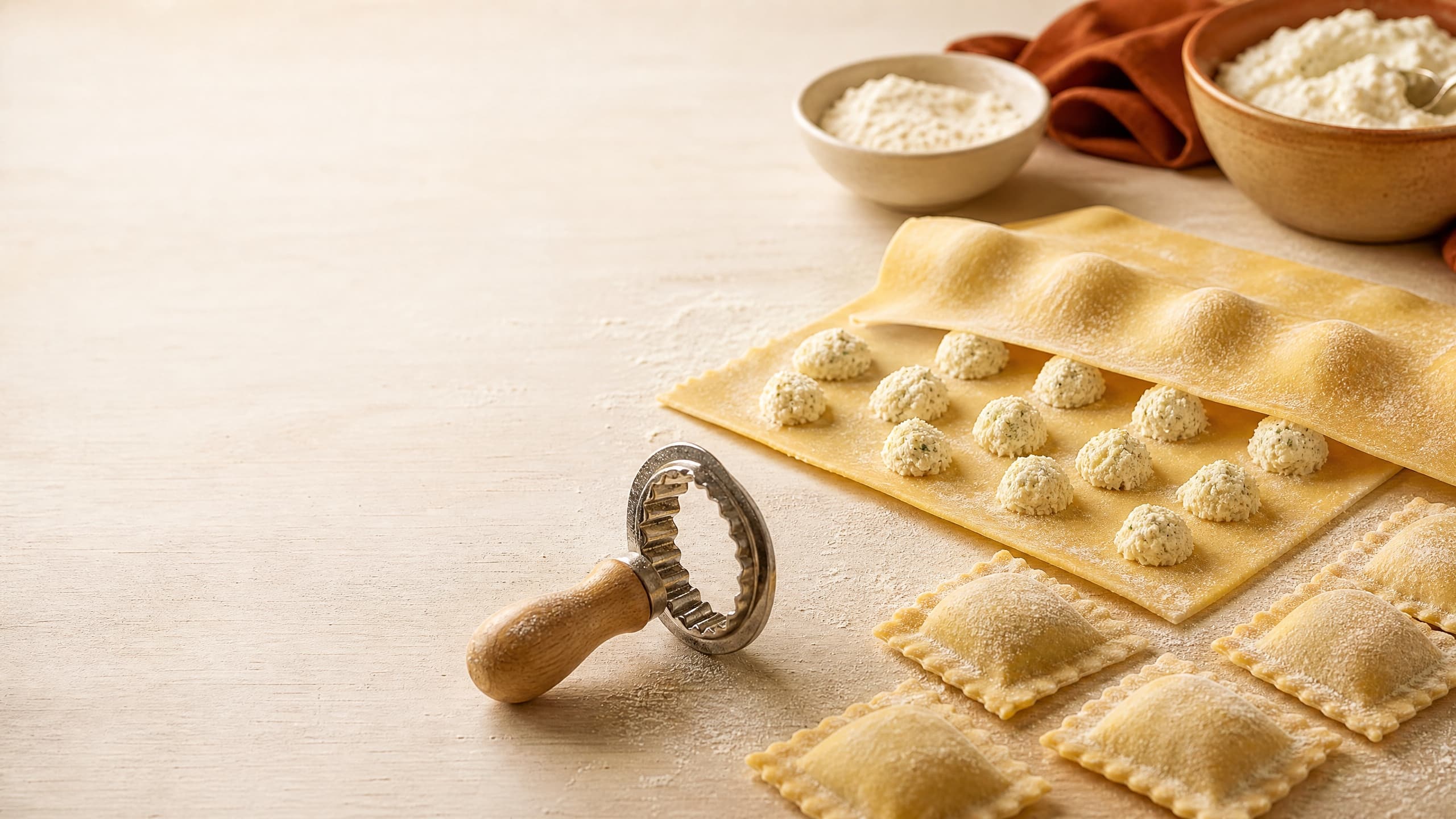 Homemade Ravioli: The Beginner's Complete Guide guide illustrated on a warm cream background