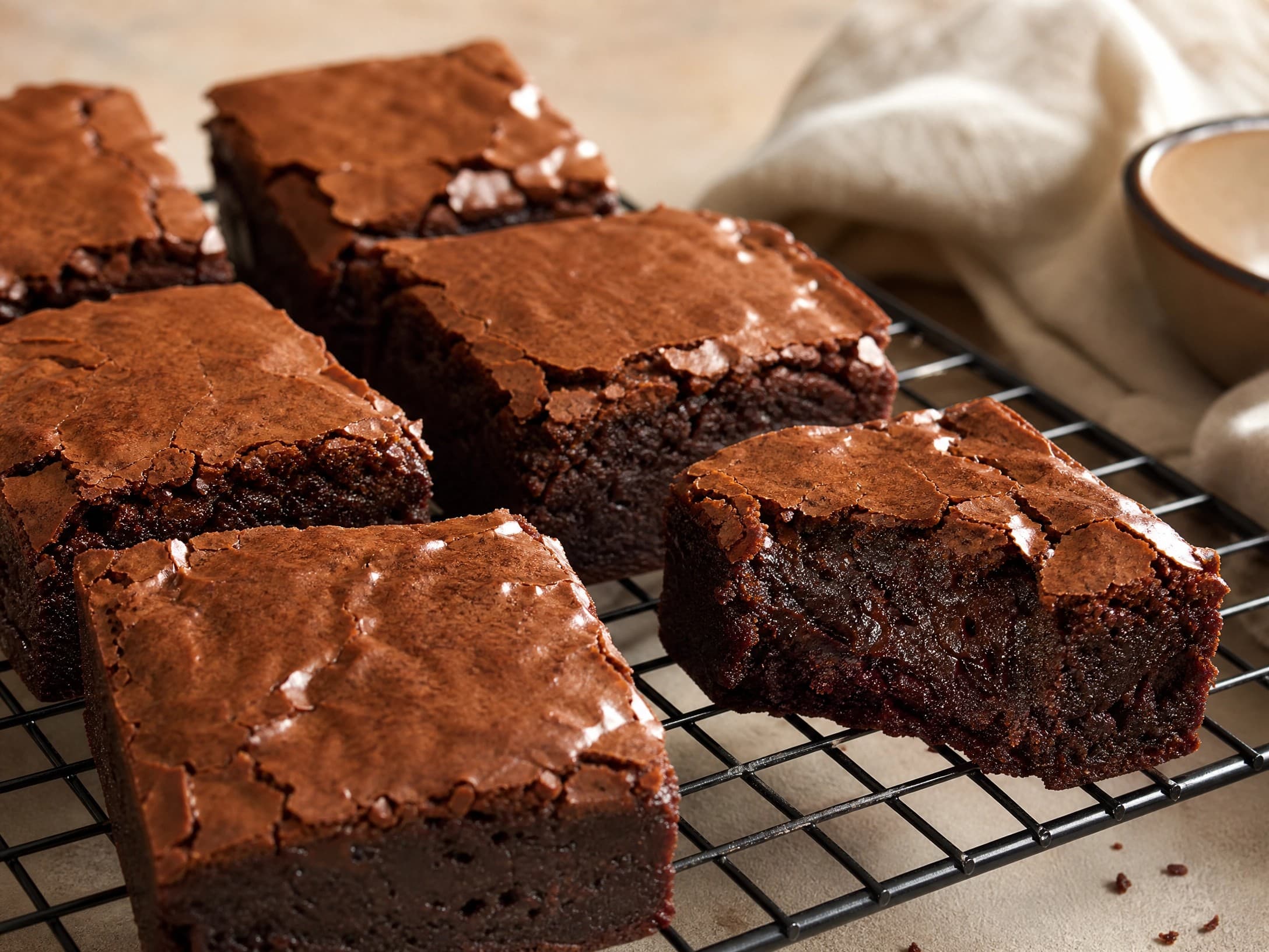 Warm sourdough discard brownie made with sourdough discard